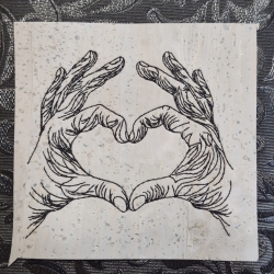 Eine Geste von Herzen - Kontur | 9.47 x 8.58 cm