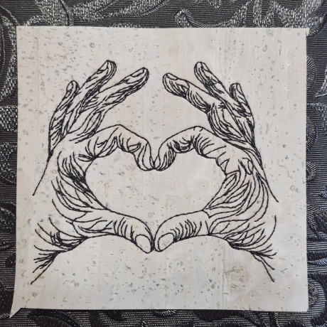 Eine Geste von Herzen - Kontur | 9.47 x 8.58 cm