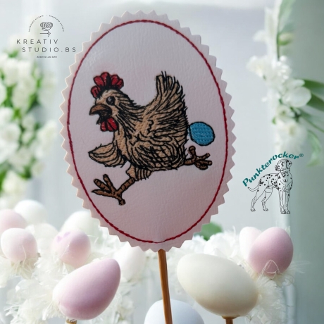 Huhn 01 | Stabdatei | 6.00 x 8.15 cm | VS | ITH