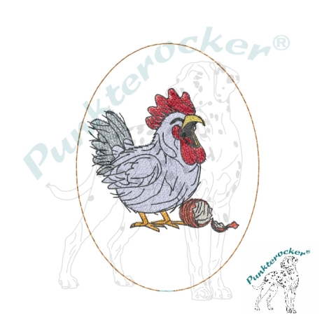 Huhn 02 | Stabdatei | 6.00 x 8.15 cm | VS | ITH