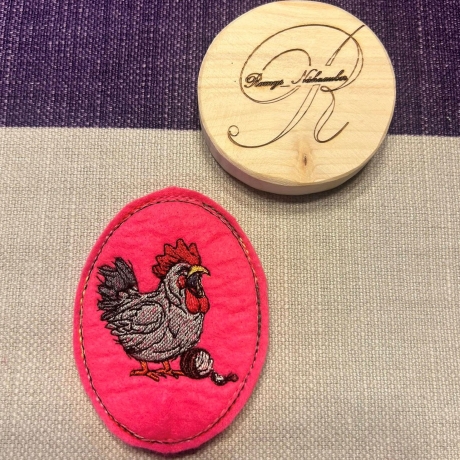 Huhn 02 | Stabdatei | 6.00 x 8.15 cm | VS | ITH