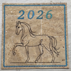 ITH | Untersetzer | Pferd 03 - oneline | 9.68 x 9.67 cm