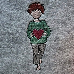  VS | kleiner Junge mit Herz | 2.50 x 7.25 cm