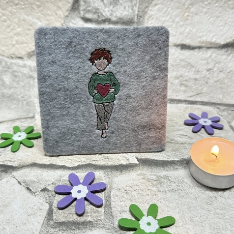  VS | kleiner Junge mit Herz | 2.50 x 7.25 cm