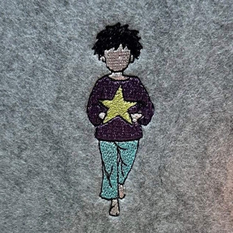  VS | kleiner Junge mit Stern | 2.49 x 7.21 cm