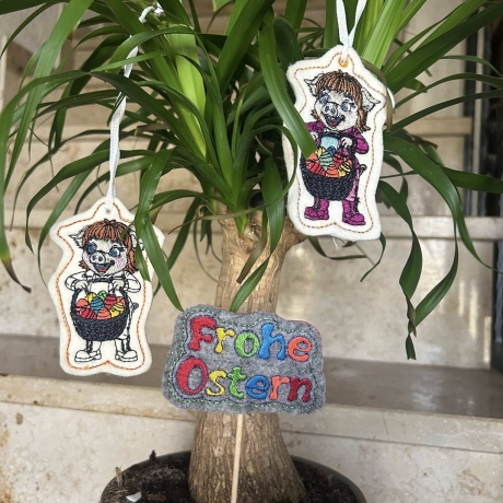 Klara - Frohe Ostern | Anhänger | 5.64 x 9.35 cm | VS | ITH