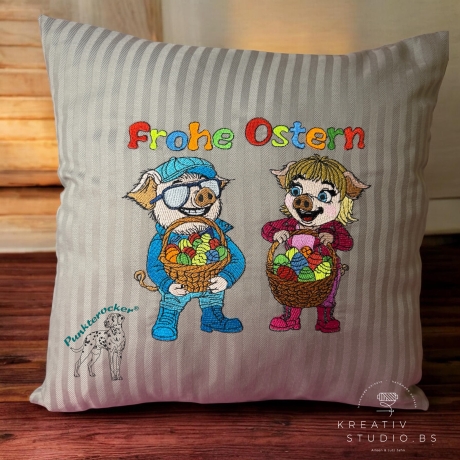 Klara und Kurt wünschen Frohe Ostern  | 19.06 x 17.05 cm | VS