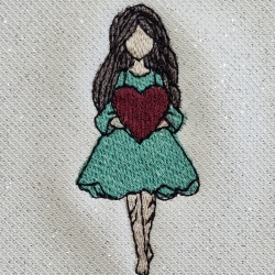  VS | kleines Mädchen mit Herz | 3.15 x 7.01 cm