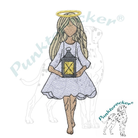  VS | kleines Mädchen mit Laterne | 3.14 x 7.02 cm