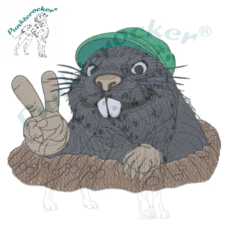 Maulwurf peace | 9.45 x 7.34 cm | VS