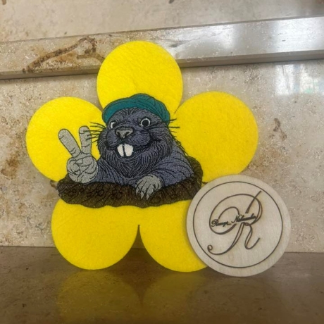 Maulwurf peace | 9.45 x 7.34 cm | VS