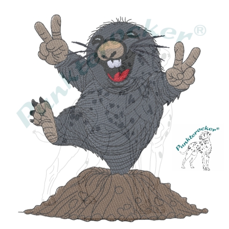 Maulwurf tanz auf dem Hügel | 8.68 x 9.46 cm | VS