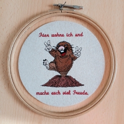 Maulwurf tanz auf dem Hügel | 8.68 x 9.46 cm | VS