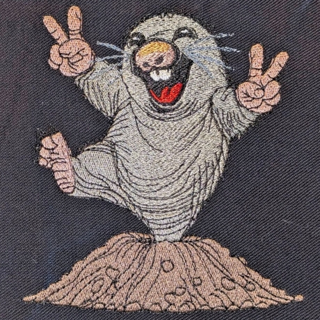 Maulwurf tanz auf dem Hügel | 8.68 x 9.46 cm | VS