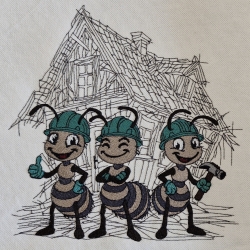 Ameisen - 3 Meister mit Meisterwerk | 15.76 x 15.82 cm | VS-TS