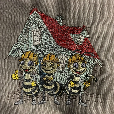 Ameisen - 3 Meister mit Meisterwerk bunt | 18.57 x 18.86 cm | VS