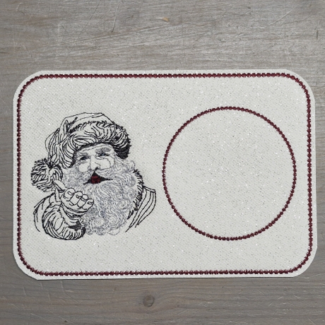  ITH | MugRug blanko mit Dekostich | 17.81 x 12.21 cm