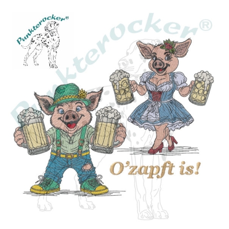 O´zapft is! - Poldi und Resi | 16.08 x 12.77 cm | VS