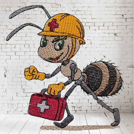 Ameise - der Sani | 9.81 x 9.73 cm | VS