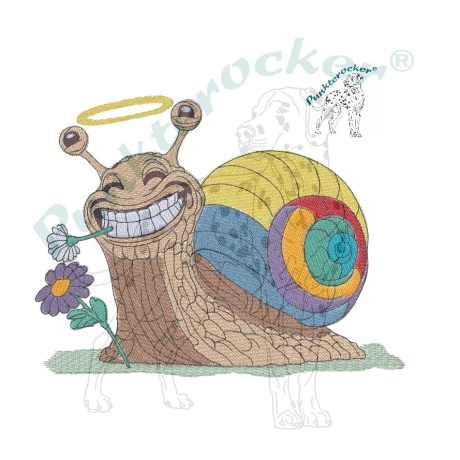 Schnecke beim Naschen | 12.49 x 9.51 cm | VS