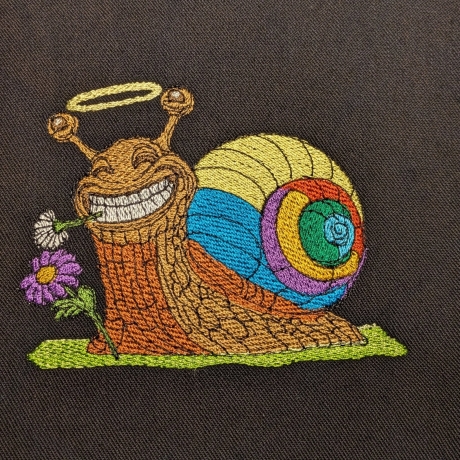 Schnecke beim Naschen | 12.49 x 9.51 cm | VS