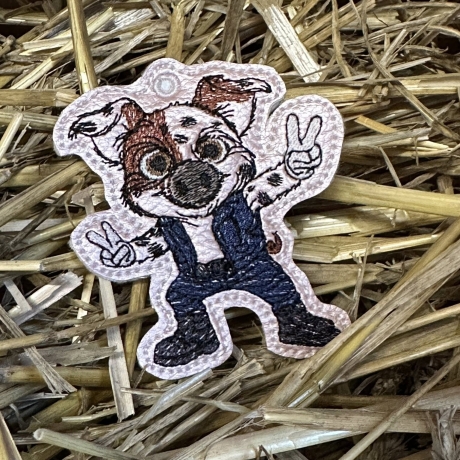 ITH TS-Anhänger - Peace-Porky - Größe 7.06 x 7.85 cm