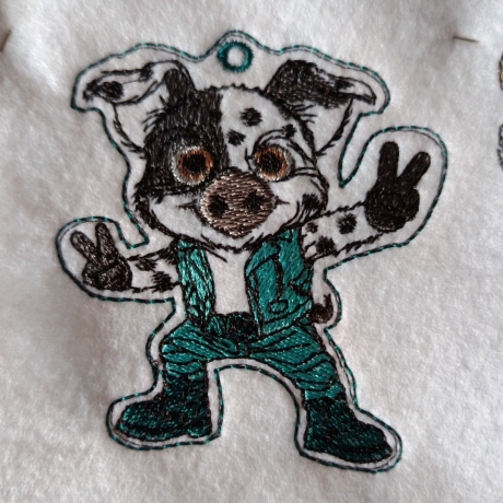 ITH TS-Anhänger - Peace-Porky - Größe 7.06 x 7.85 cm
