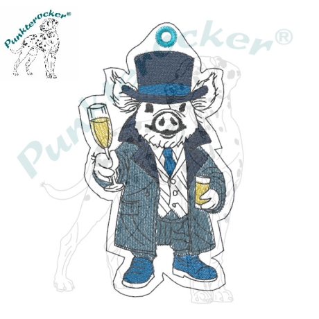 ITH TS-Anhänger - Sir Schampus - Größe 5.32 x 9.35 cm