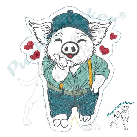 ITH TS-Stabdatei - Herzens-Hugo - Größe 6.96 x 8.63 cm