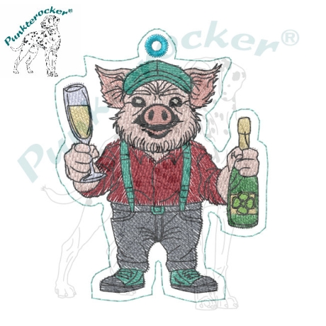 ITH VS-Anhänger - Sekt-Schorsch - Größe 6.12 x 7.85 cm