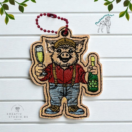 ITH TS-Anhänger - Sekt-Schorsch - Größe 6.12 x 7.85 cm