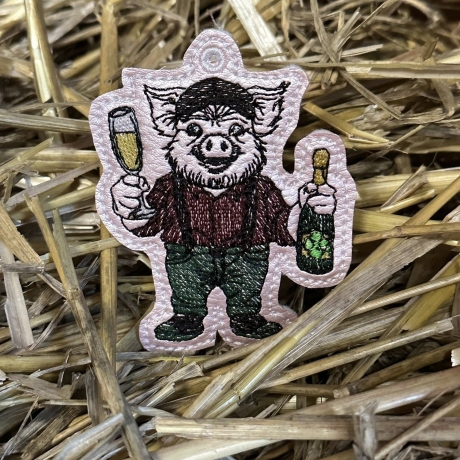 ITH TS-Anhänger - Sekt-Schorsch - Größe 6.12 x 7.85 cm