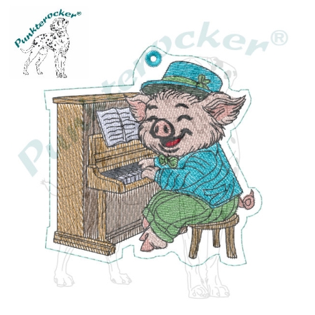 ITH VS-Anhänger - Piano-Paul - Größe 7.74 x 7.86 cm