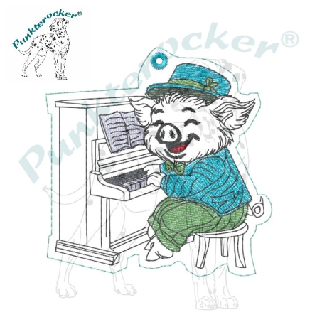 ITH TS-Anhänger - Piano-Paul - Größe 7.74 x 7.86 cm