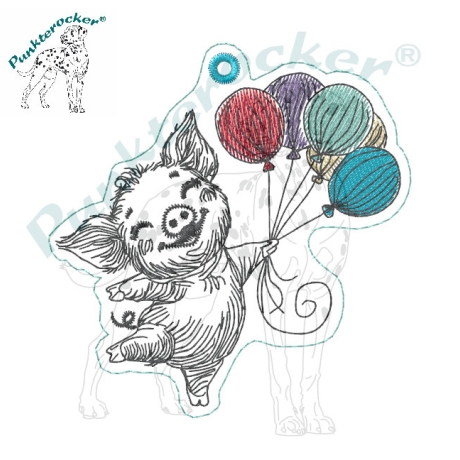 ITH TS-Anhänger - Ballon-Berti  - Größe 8.08 x 8.36 cm