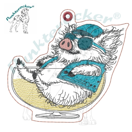 ITH TS-Anhänger - Relax-Rudi - Größe 8.36 x 7.79 cm