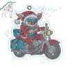 ITH VS-Anhänger - Biker Santa - Größe 8.78 x 9.35 cm