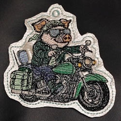 ITH VS-Anhänger - Biker Lucky - Größe 8.94 x 9.36 cm