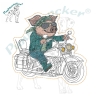 ITH TS-Stabdatei - Biker Lucky - Größe 8.94 x 8.63 cm