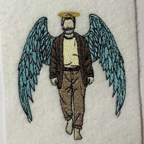  VS | älterer Mann mit Flügel | 7.07 x 8.53 cm