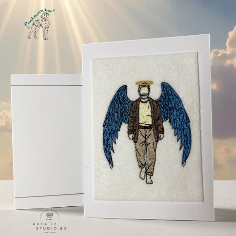  VS | älterer Mann mit Flügel | 7.07 x 8.53 cm