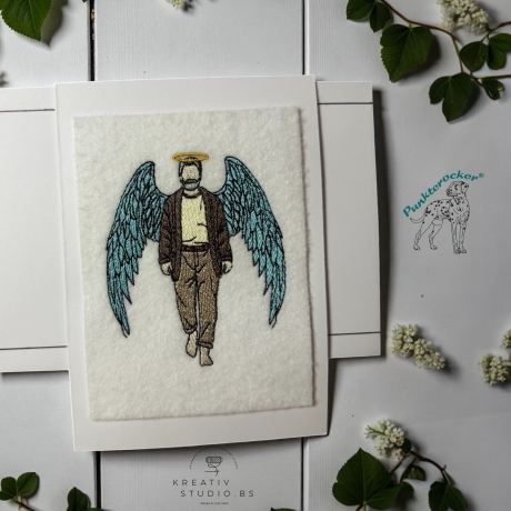  VS | älterer Mann mit Flügel | 7.07 x 8.53 cm