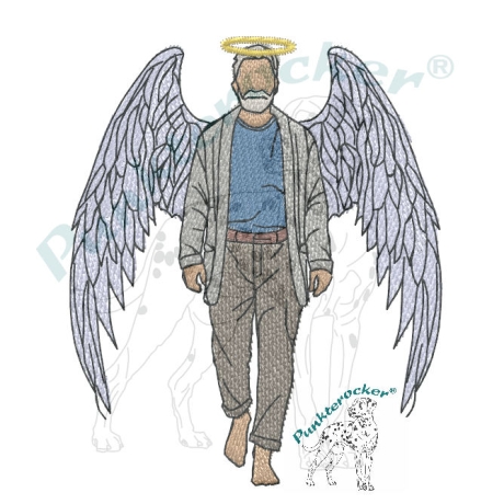  VS | älterer Mann mit Flügel | 7.07 x 8.53 cm