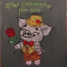 Glücksschwein Timmy mit Rose | 11.28 x 11.47 cm | VS