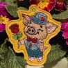 Glücksschwein Timmy mit Rose | Anhänger | 8.70 x 9.36 cm | VS