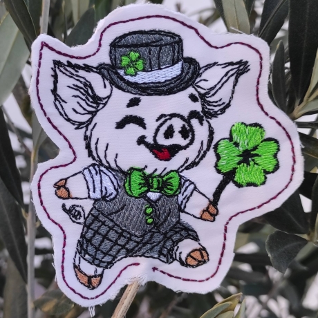 ITH | Glücksschwein Timmy Stabdatei | 8.35 x 8.69 cm | TS