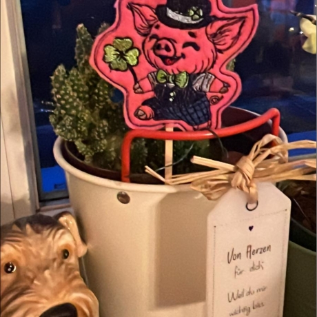 ITH | Glücksschwein Timmy Stabdatei | 8.35 x 8.69 cm | TS