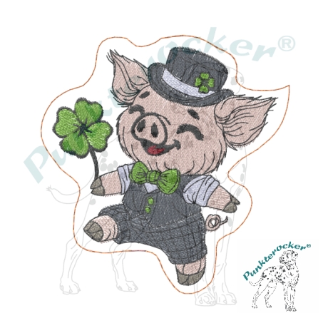 ITH | Glücksschwein Timmy Stabdatei | 8.35 x 8.69 cm | VS