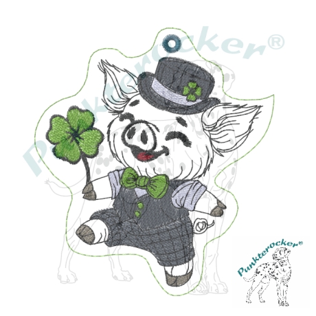 ITH | Glücksschwein Timmy Anhänger | 8.35 x 9.34 cm | TS