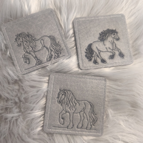ITH | Untersetzer | Pferd 02 - oneline | 9.68 x 9.67 cm
